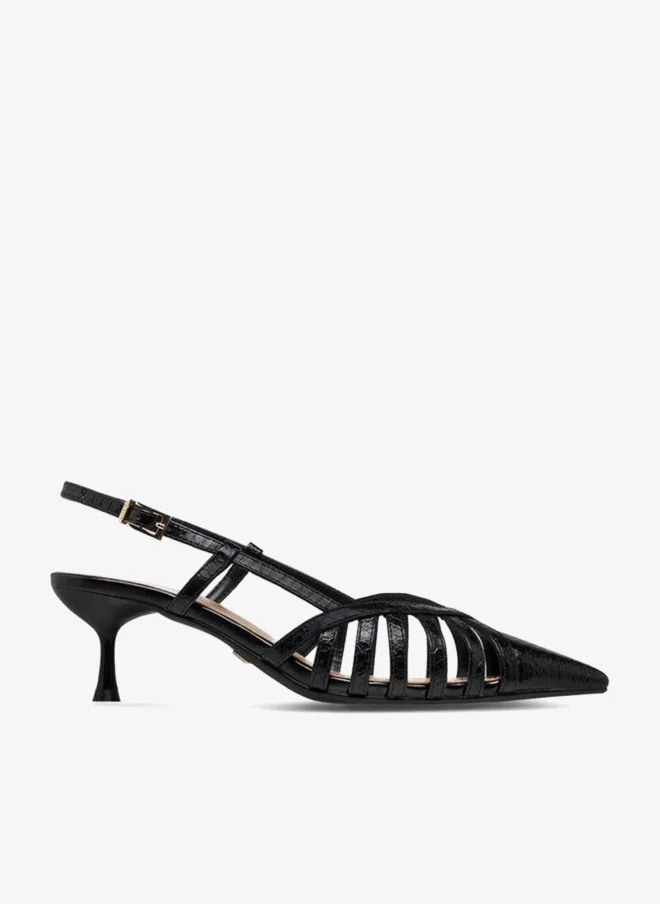 Celeste Women's Shoes with Buckle Closure and Kitten Heels