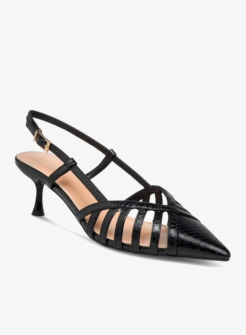Celeste Women's Shoes with Buckle Closure and Kitten Heels