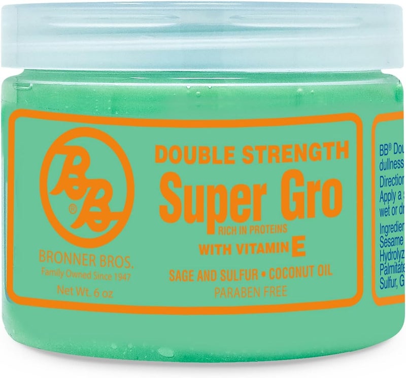 Bronner Bros Double Strength Super Gro Hair Treatment with Vitamin E, Sage, and Sulfur - 6 oz - Image 1