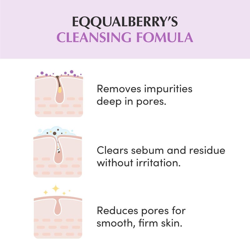 eqqualberry Purple Rice Pore Purifying Pack Cleanser - Dual-Use Clay Mask & Foam Cleanser | Deep Cleansing for Pore Care & Skin Prep | AHA+BHA+PHA | Korean Skincare for Glass Skin, 4.58 OZ. (130g) - Image 3