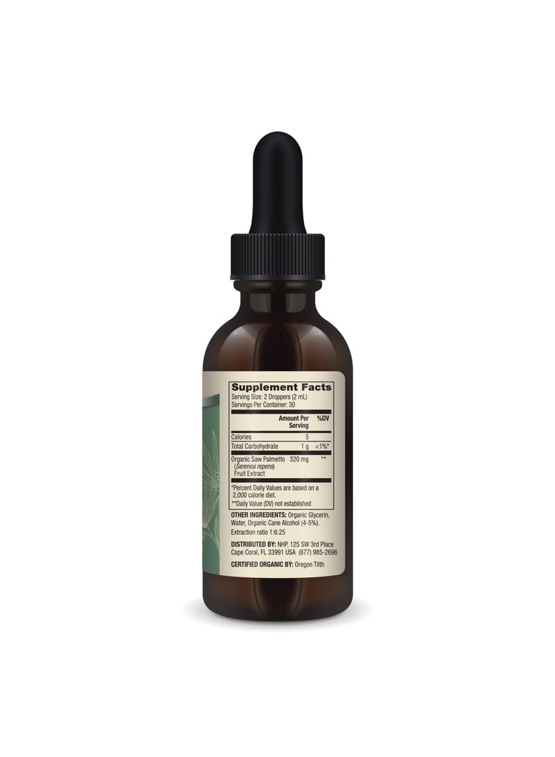 Dr. Mercola Organic Saw Palmetto Liquid Drops, Dietary Supplement, 2 Fl. Oz. (60 mL) - Image 2