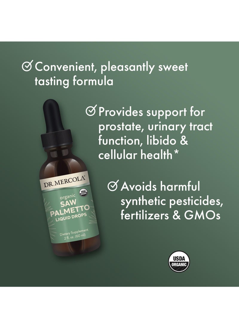 Dr. Mercola Organic Saw Palmetto Liquid Drops, Dietary Supplement, 2 Fl. Oz. (60 mL)  - Image 4