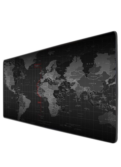 World Map Gaming Mouse Pad – XXL Extended Size – Anti Slip Base – Speed Edition | 120 X 50 cm