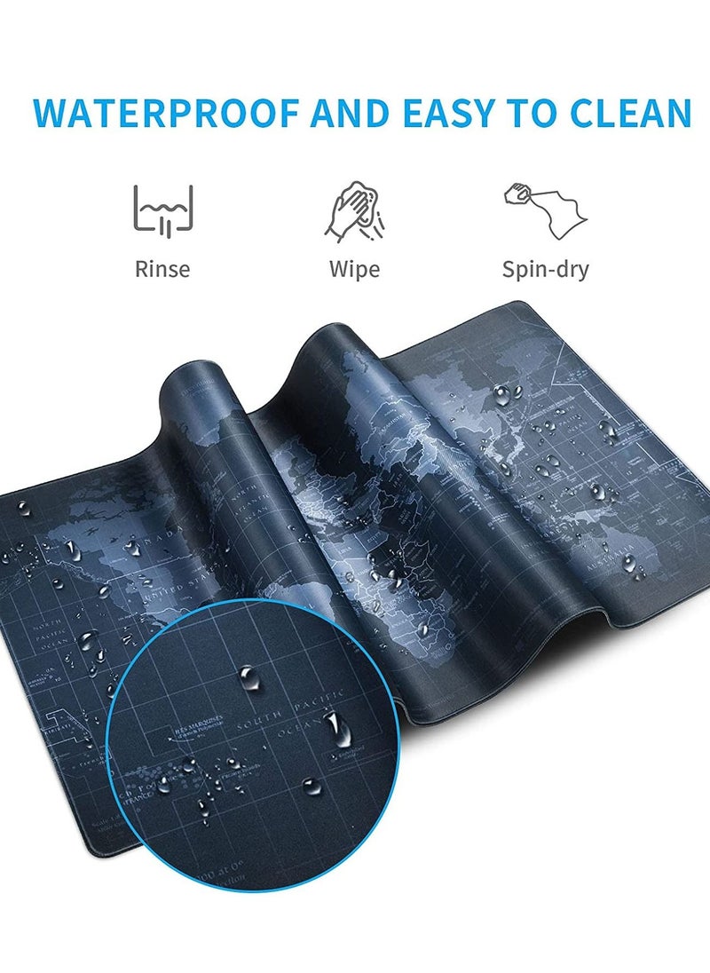 World Map Gaming Mouse Pad – XXL Extended Size – Anti Slip Base – Speed Edition | 120 X 50 cm