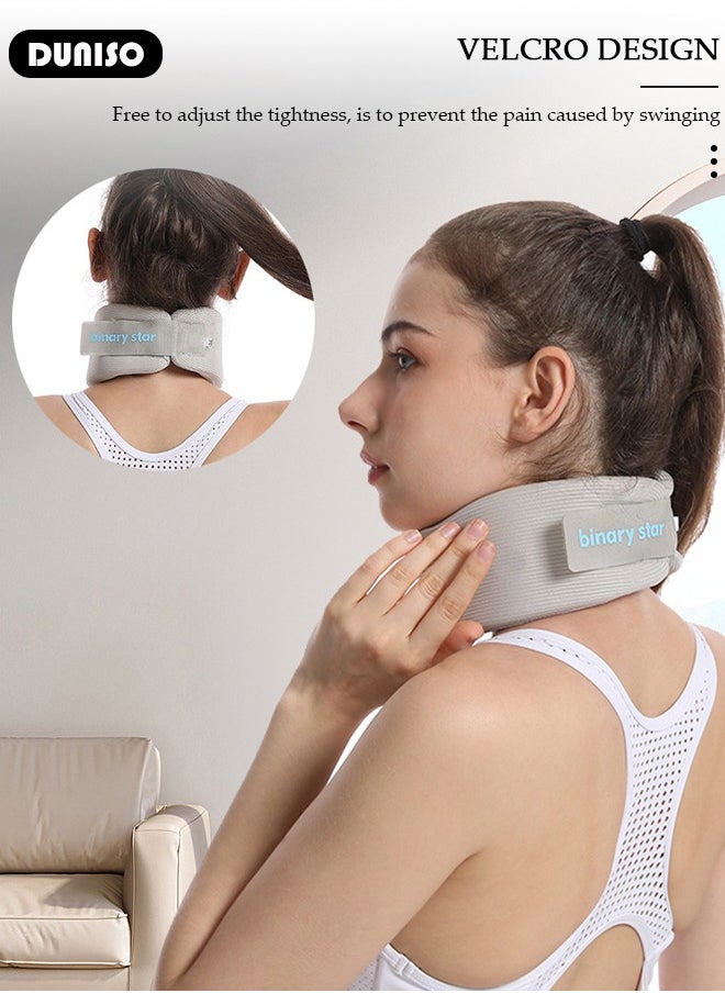 DUNISO Neck Brace,Soft Foam Neck Support Universal Neck Support for Women Men, Neck Pain And Support, Soft Sponge Neck Sleep Care, Adjustable Sleep Neck Care, Relieve Neck Pain And Spinal Pressure  - Image 3