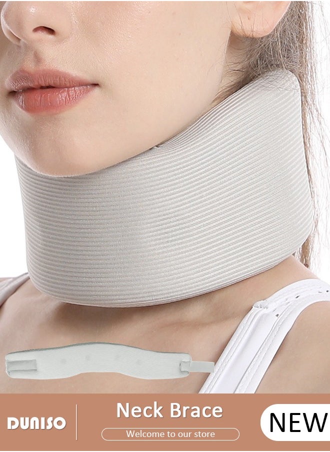 DUNISO Neck Brace,Soft Foam Neck Support Universal Neck Support for Women Men, Neck Pain And Support, Soft Sponge Neck Sleep Care, Adjustable Sleep Neck Care, Relieve Neck Pain And Spinal Pressure  - Image 1