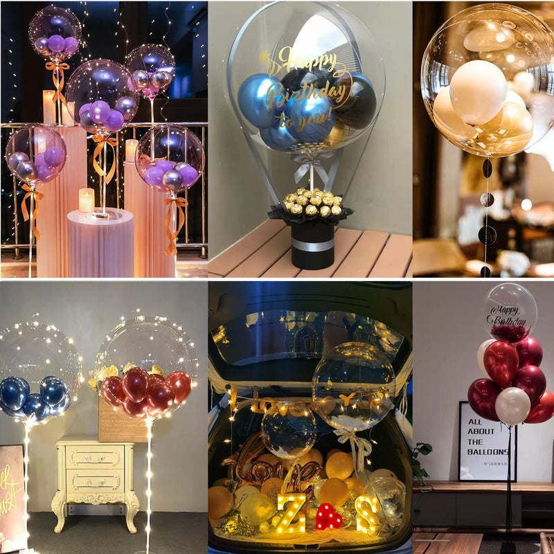 Efay Bobo Balloons, 25 pack Pre Stretched 24 inch Helium/Air Large Clear Balloons for Stuffing, Beautiful DIY Bubble Balloon Decor for Wedding, Birthday,Graduation Party Decoration - Image 5