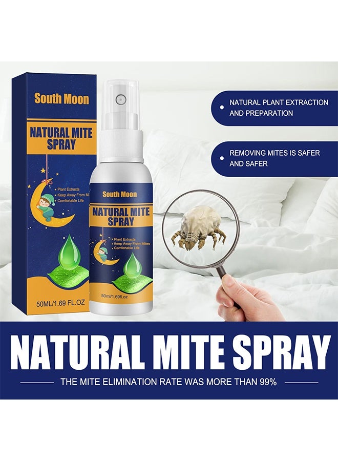 SOUTH MOON Natural Mite Spray 50ml, Home & Bedroom Dust Mite and Lice Egg Remover, Bed Bug Spray for Mite Removal Bed - Image 3
