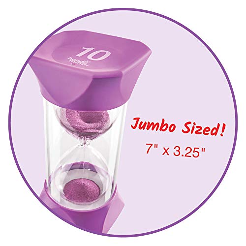 hand2mind Jumbo 10 Minute Sand Timer Large Hourglass Shower Timer for Kids Sand Clock Toddler Visual Countdown for Classroom Game and Calm Down Corner Supplies Set of 1 - Image 5