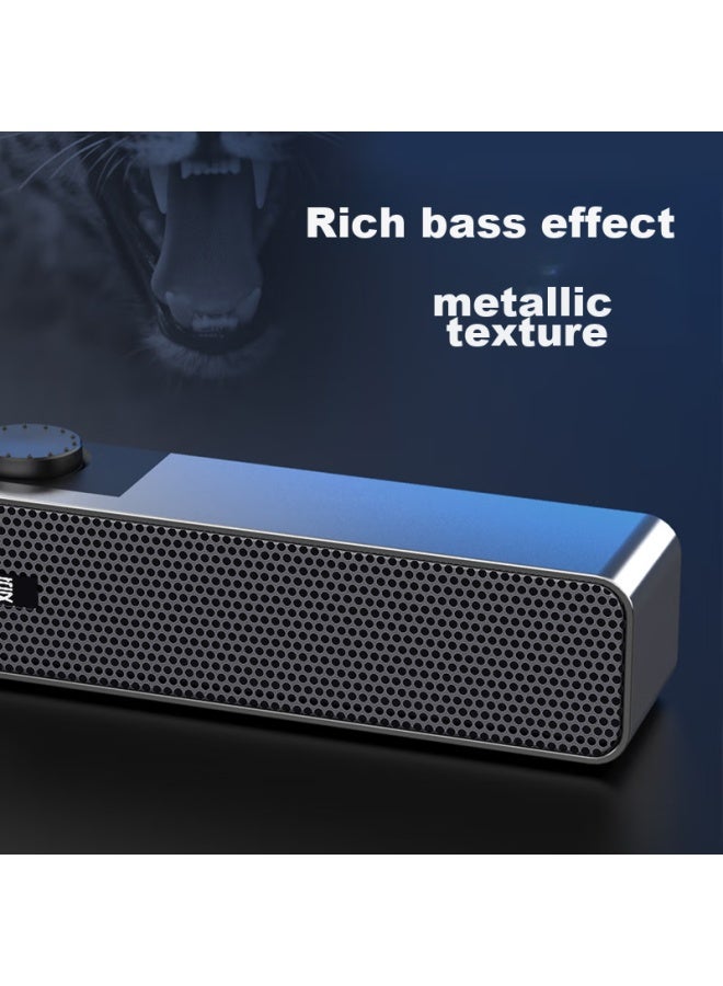 SOAIY Sa-a6 Bluetooth Speaker For Computer, Phone, Multimedia, Desktop, Laptop, Home, Online Classes, Small Usb Wired Subwoofer, Portable Mini Amplifier - Image 3
