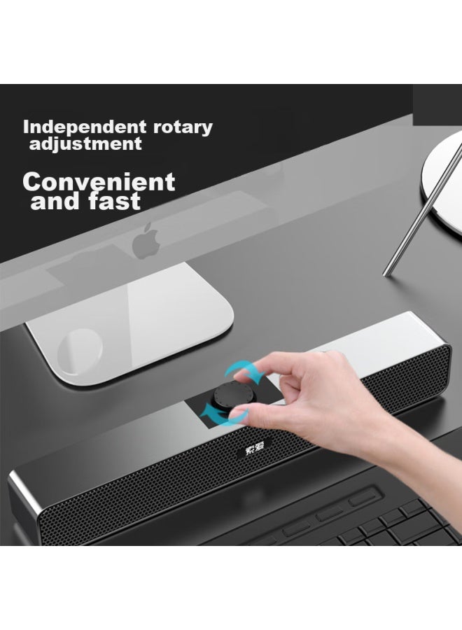 SOAIY Sa-a6 Bluetooth Speaker For Computer, Phone, Multimedia, Desktop, Laptop, Home, Online Classes, Small Usb Wired Subwoofer, Portable Mini Amplifier - Image 2