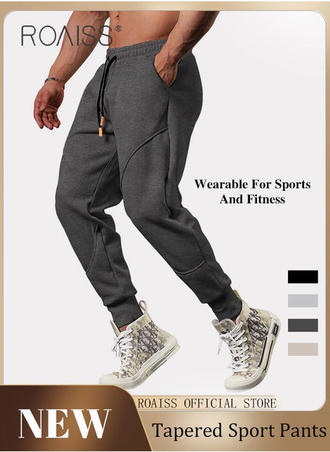 Men Outdoor Sports Sweatpants Tapered Leg Joggers for Fitness Running and Outdoor Adventures Ideal Training and Casual Wear