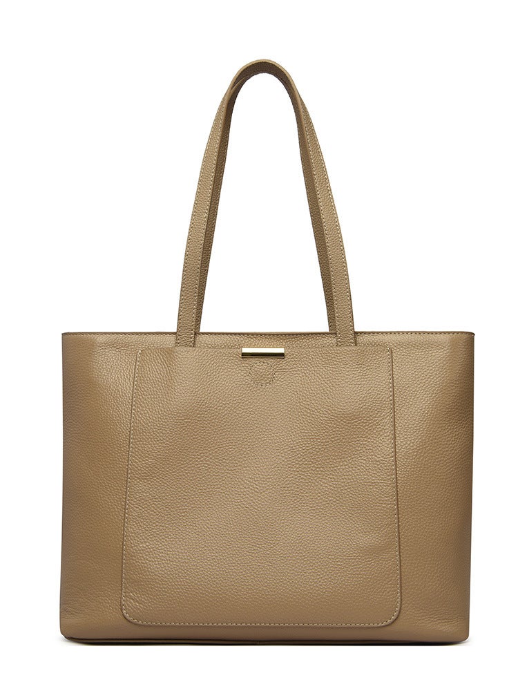 Tote Bag, Soft Leather, Fashionable Shoulder Bag, Textured, Large Capacity, New Style, Versatile Commuter Women'S Handbag - Image 3