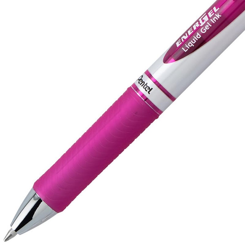 بنتل قلم جل سائل قابل للسحب من Pentel EnerGel RTX (0.7 مم) حبر أرجواني متوسط ​​الخط 3 عبوات - Image 4