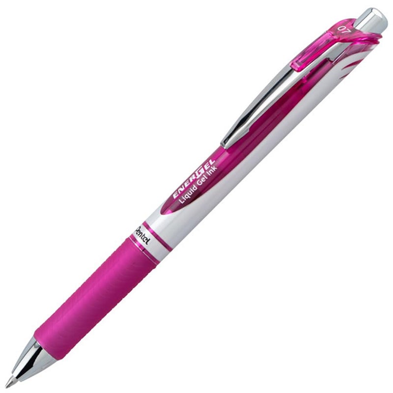 بنتل قلم جل سائل قابل للسحب من Pentel EnerGel RTX (0.7 مم) حبر أرجواني متوسط ​​الخط 3 عبوات - Image 3