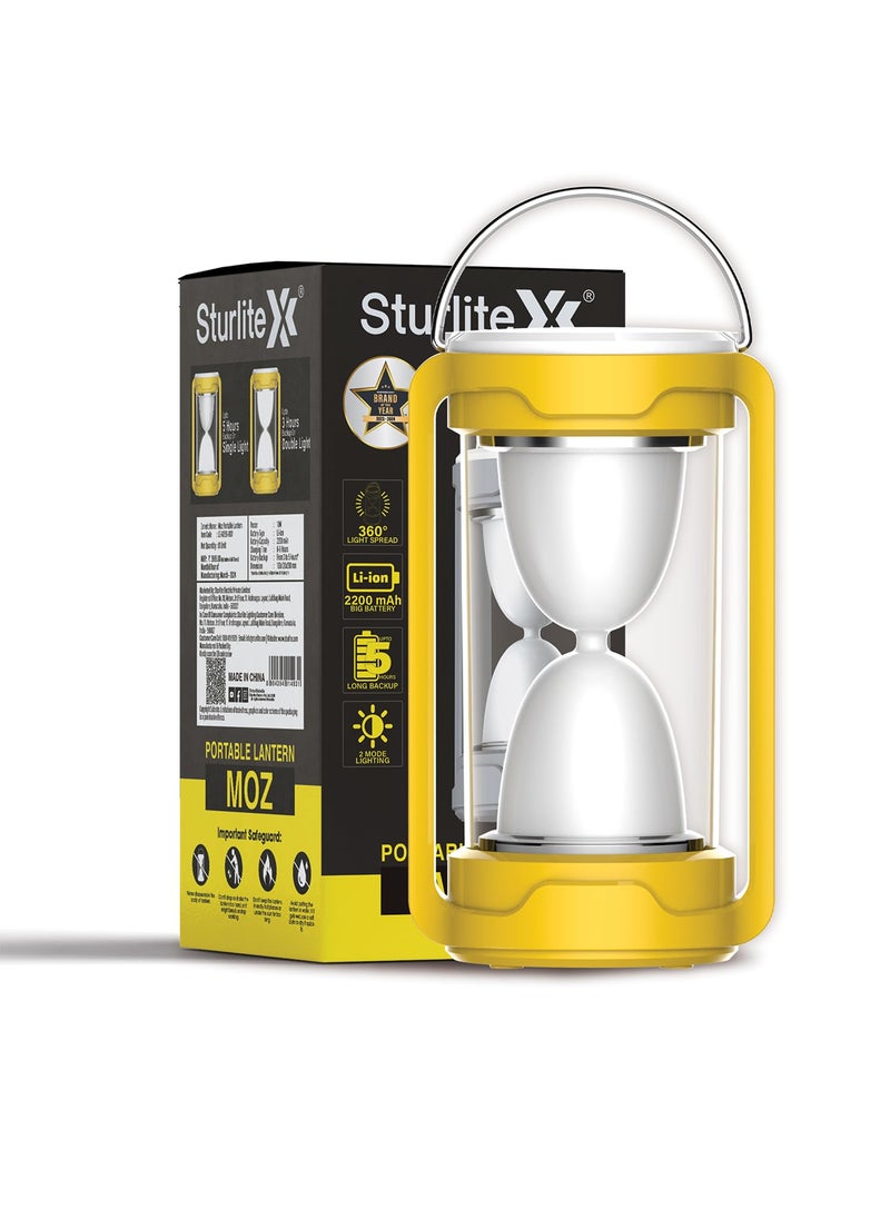 Sturlite - Sturlite Moz 18W LED Portable Lantern 360 Light Spread 2200mAh Rechargeable Liion Battery Upto 5Hrs Long Battery Back Up 2 Brightness Modes LED Lamp Pack of 1 - Image 1