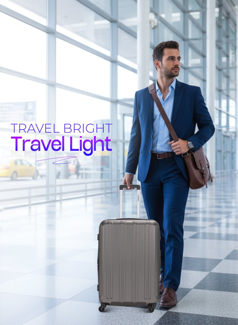 ستارجولد 4 عبوات من عربة أمتعة مقفلة ذات رقم دوار للجانب الصلب - Image 3