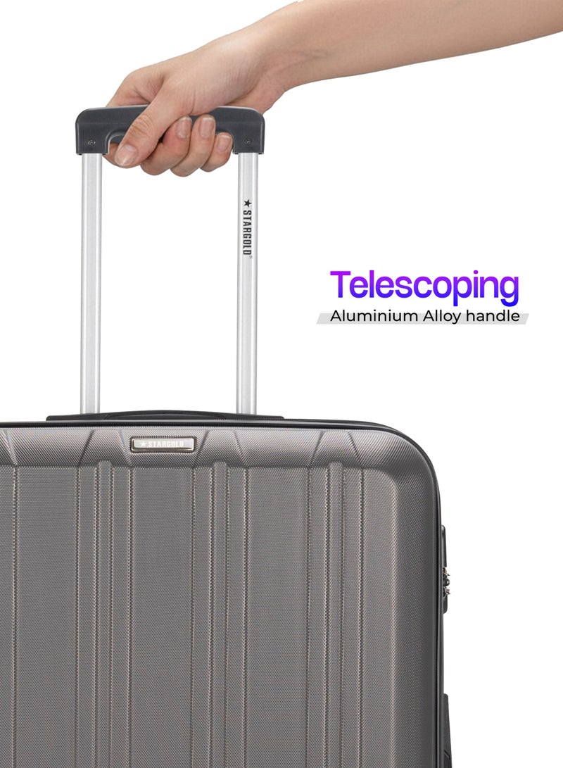 ستارجولد 4 عبوات من عربة أمتعة مقفلة ذات رقم دوار للجانب الصلب - Image 2