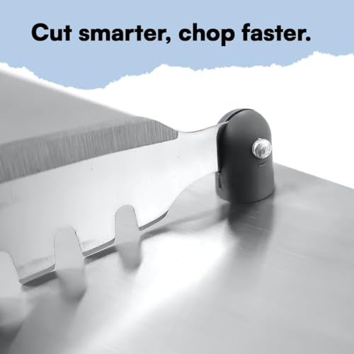 Touchcart Cut N Chop 2-in-1 Stainless Steel Kitchen Cutter & Chopping Board | Multi-Blade Vegetable & Herb Chopper | Heavy Duty Rustproof Salad Cutter & Food Preparation Tool for Home Kitchen - Image 5