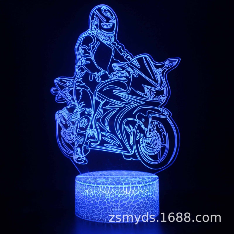 Dedicated To Harley Motorcycle Series Led Night Light Creative Colorful Visual 3D Lamp Gift Lamp - Image 1