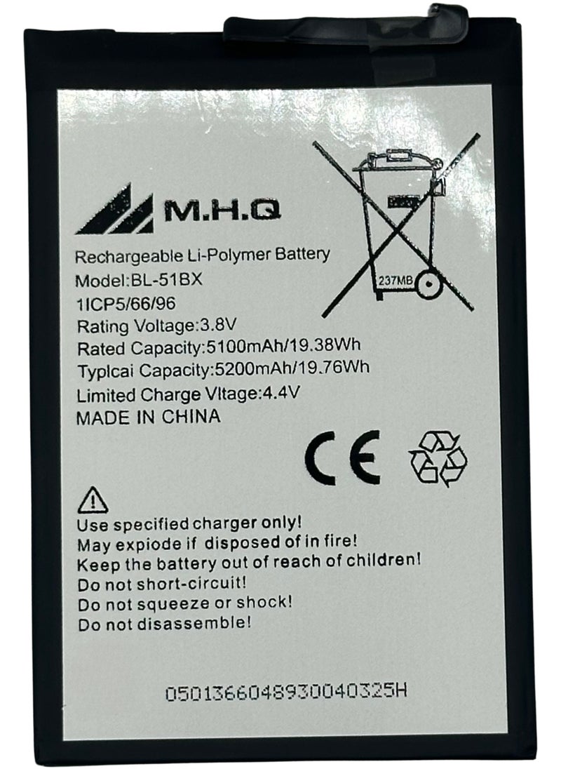 M.H.Q BL-51BX Infinix Hot10 X682 (BL-51 BX) Battery High Quality  - Image 1