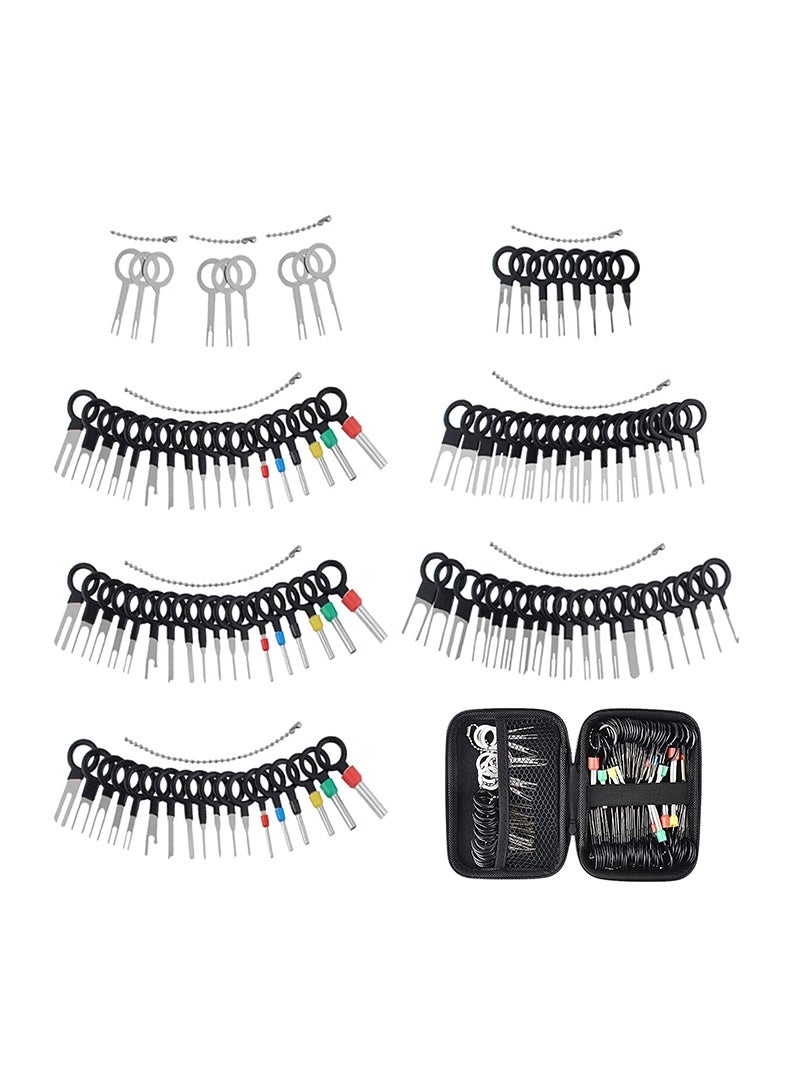 Terminal Removal Tool Kit, 109Pcs Pin Terminal Extractor Tool Set for Car, Wire Terminal Release Tool Kit with Key Extractor for Most Connector Terminal Automotive Car Household Devices - Image 1