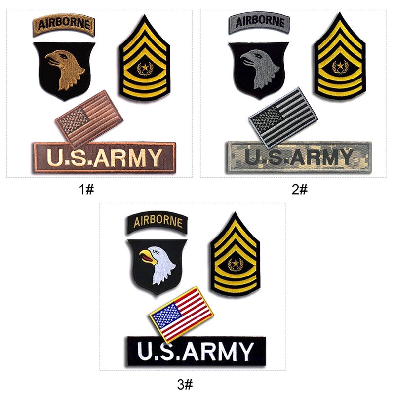 4Pcs/Set 101st Airborne Division Magic Sticker 3D Embroidered Decorative Airborne Badge Patches - Image 5