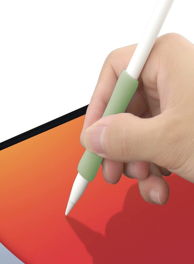 ProElife 2-Pack Ergonomics Grip Holder Silicone Protective Sleeve Cover for Apple Pencil 2nd 2021 & 1st Generation iPad Pro 11'' 12.9'' 2021/2020/2018 Stylus Accessories Kits (Lavender/Green) - Image 4