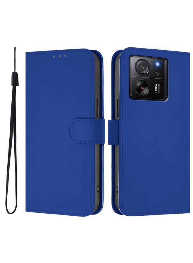 S-TOP Case For Redmi K60 Ultra Skin Feel Solid Color Leather Phone Case with Lanyard - Image 2