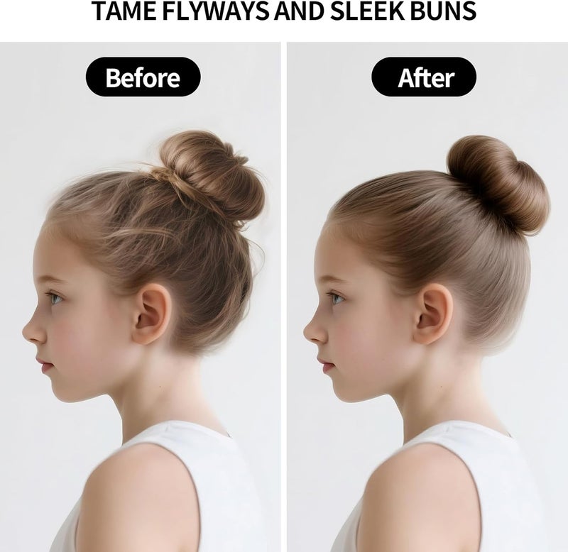SWEET VIEW Hair Wax Stick & Slick Back Hair Brush Set for Smooth Flyaways, Frizz, Sleek Ponytail, Bun, Styling Accessory for Girls, Kids - Image 2