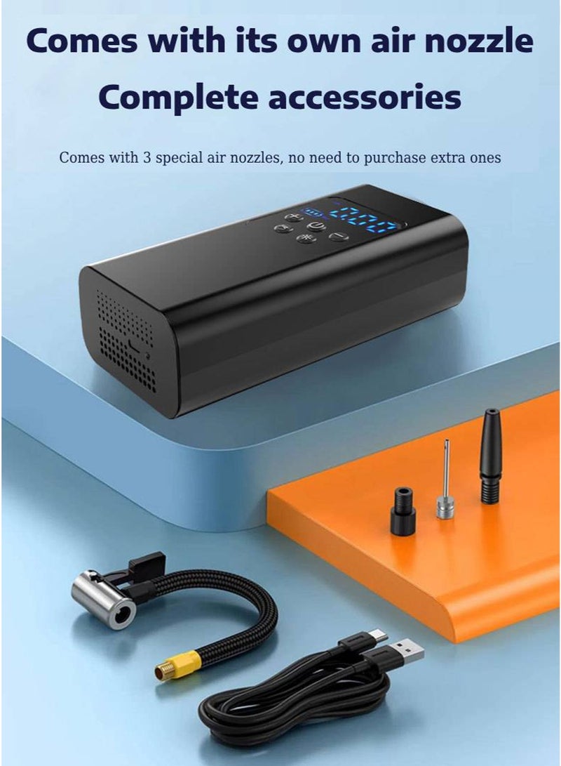 Sisily Wireless Car Air Pump 6000mAh Large Capacity 17 Cylinder Fast Charging Portable Digital Display - Universal for Cars, Motorcycles, Bicycles & Basketballs - Image 3