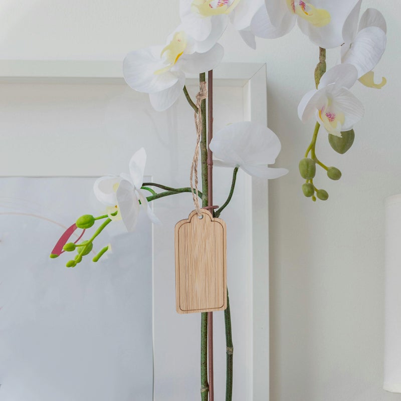 10pcs Blank Tags For Crafts Plant Rectangle Labels With Rope Diy Flowers Markers Unfinished Wood Hanging Ornaments For Outdoor Vegetables Name - Image 5