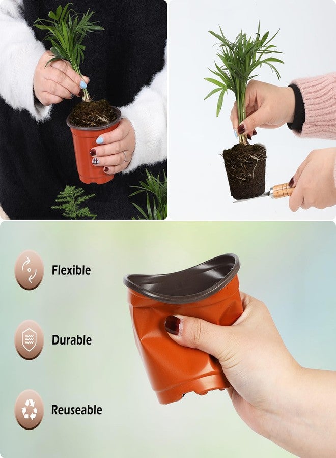 Hemikaki 4 Inch Plastic Plant Nursery Pots with Drainage Holes(300pcs Pots and 300pcs Plant Labels) Seedlings Flower Plant Container, Seed Starting Pots Indoor Outdoor - Image 5