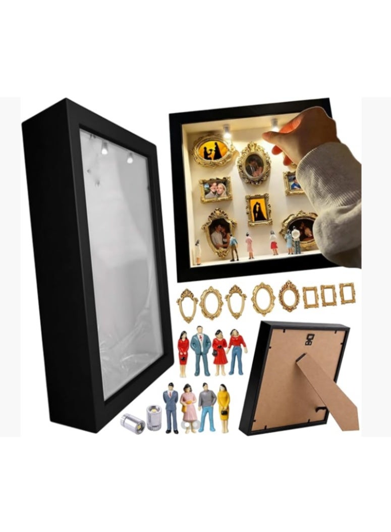Arabest DIY Mini Museum Silhouette Box, Museum of Us Shadow Box with Miniature Figurines, Celebrate Your Memories in Style, Shadow Boxes Frame Kit, Personalized Memory Decor - Image 1