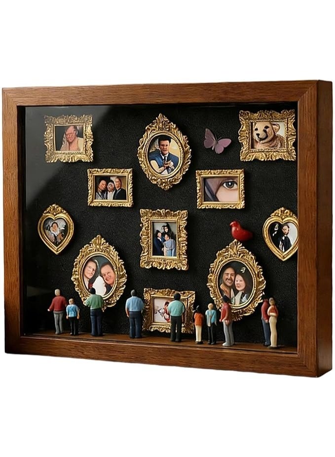 Arabest DIY Mini Museum Silhouette Box, Museum of Us Shadow Box with Miniature Figurines, Celebrate Your Memories in Style, Shadow Boxes Frame Kit, Personalized Memory Decor - Image 2