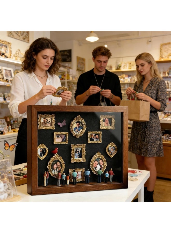 Arabest DIY Mini Museum Silhouette Box, Museum of Us Shadow Box with Miniature Figurines, Celebrate Your Memories in Style, Shadow Boxes Frame Kit, Personalized Memory Decor - Image 3