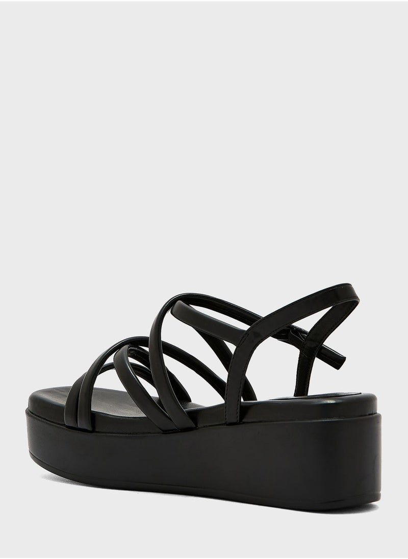 Vincci - Multi Strap Wedge Sandals - Image 1