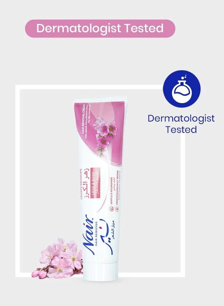 Nair كريم إزالة الشعر برائحة زهرة الكرز 110 جرام - Image 3