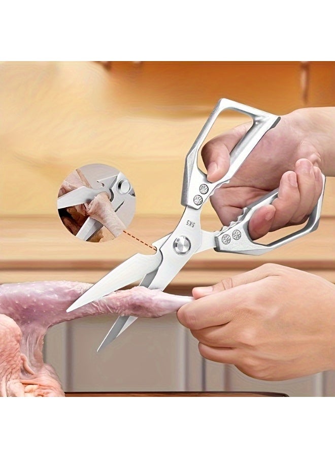 اس كي فايف مقص مطبخ SK5 عالي التحمل - شفرات حادة من الفولاذ المقاوم للصدأ آمنة غذائيًا، تصميم مناسب للاستخدام بكلتا اليدين، للدواجن والأسماك واللحوم والخضراوات والفواكه | مطابخ منزلية واحترافية - Image 4