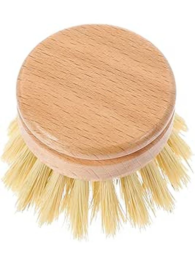 Wood Handle Dish Brush with Palm Scrubber for Non Stick Cookware Sink Cleaning - Image 1