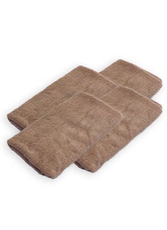 More cottons Hand Plain Towels Set of 4 (30x30cm) Coffee 
