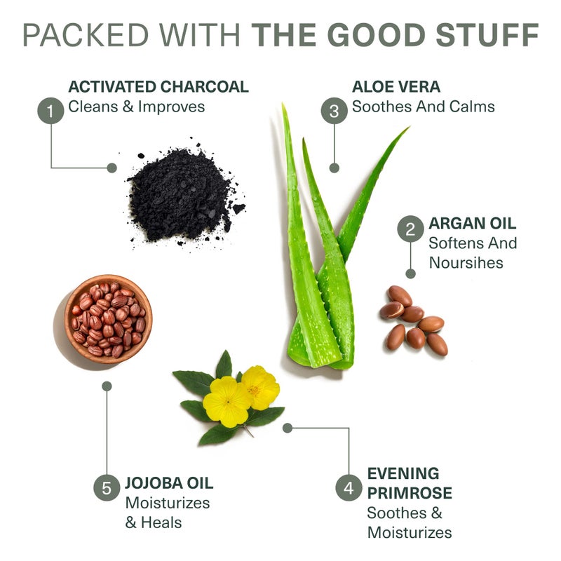 Botanic Tree Glycolic Acid Face Wash for Men - Facial Cleanser, Scrub - 10% Glycolic Acid with Activated Charcoal - 6 fl oz - Image 4