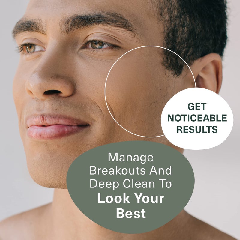 Botanic Tree Glycolic Acid Face Wash for Men - Facial Cleanser, Scrub - 10% Glycolic Acid with Activated Charcoal - 6 fl oz - Image 5