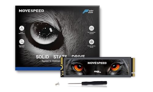 MOVESPEED MOVE SPEED HB7450 2TB SSD for PS5 with Heatsink TLC NAND, PCIe 4.0 NVMe M.2 Internal Solid State Drive - Up to 7450MB/s, 3D Storage Expansion Compatible with PS5, Desktops and Laptops - Image 1