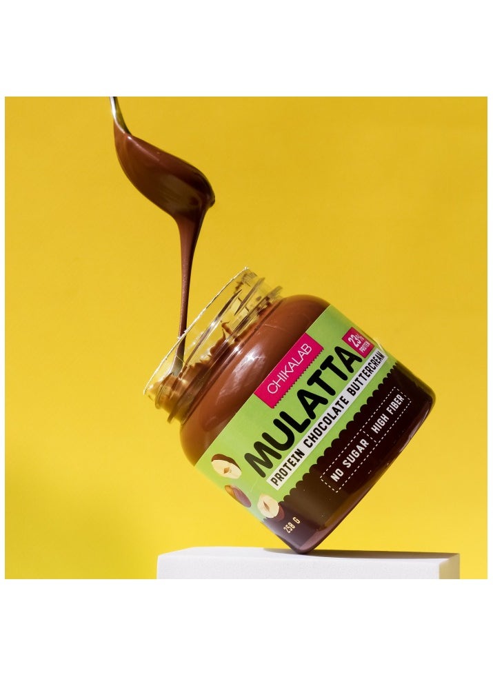Chikalab - Mulatta Protein Chocolate Buttercream with Hazelnut No Sugar and High Fiber 250g - Image 1
