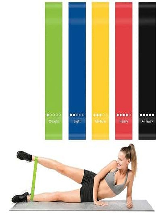 PRT GOLD Resistance Bands Mini Loop (Set of 5) Perfect for Toning & Home Workout.(Carry Bag Not Included) - Image 1
