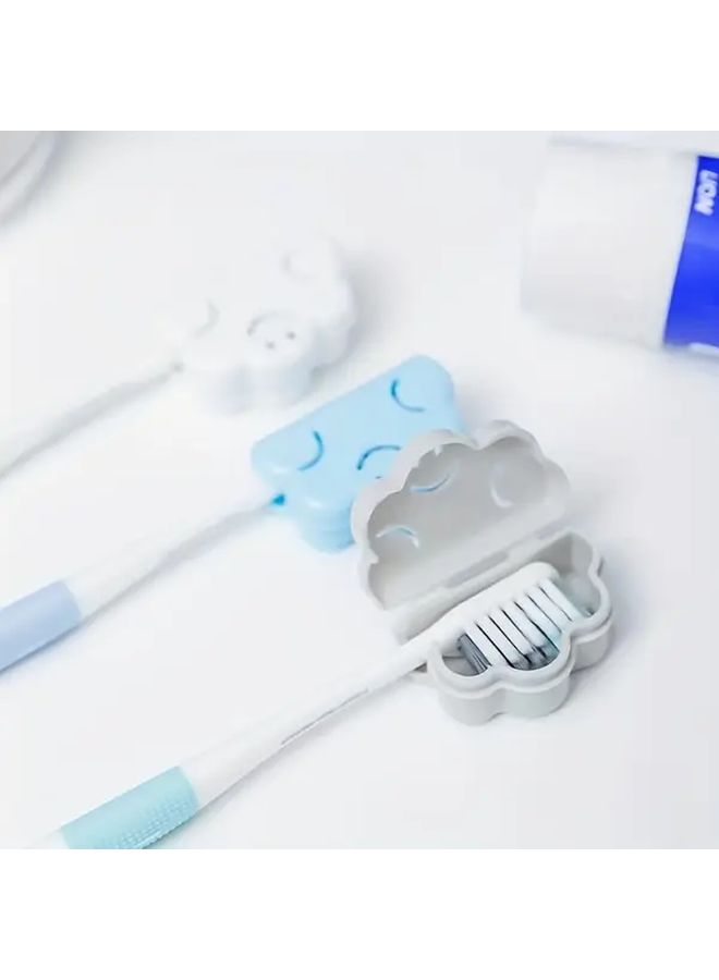 Mix Color 4pcs Reusable Waterproof Toothbrush Head Covers With Vent Holes For Travel Home And Outdoor Use - Image 1