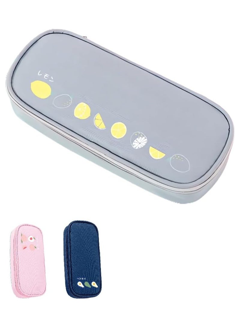 AUTOYSUR Pencil Case Organizer, Marker Pencil Pen Organizer Case, Art Supply Pencil Case, Travel Case Organizer, School Supplies for Middle High College Student Office (Grey) - Image 1