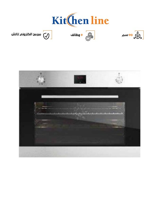 kitchen Line Built-In Electric Oven - 90 CM - 9 Functions - Digital - Two Fans - Stainless Steel - FE9VV092EXN  - Image 1