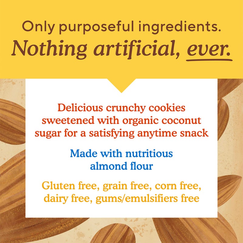 Simple Mills Almond Flour Crunchy Cookies, Chocolate Chip - Gluten Free, Vegan, Healthy Snacks, Made with Organic Coconut Oil, 5.5 Ounce (Pack of 1) - Image 2